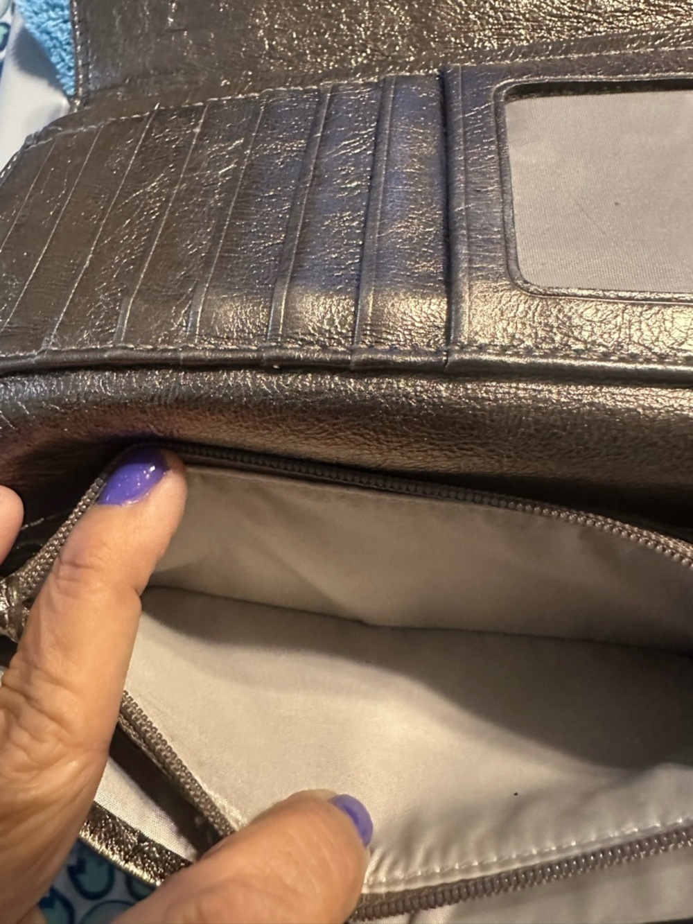 Coach Metallic Madison carriage wallet - Picture 5 of 10